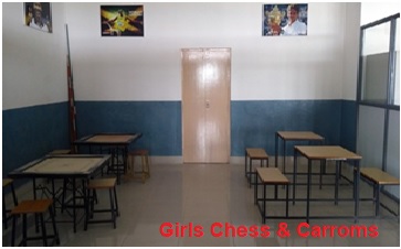girls chess and carroms